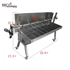 Stainless lamb chicken roaster rotisserie spit grill machine