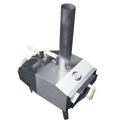 Four à pizza extérieur en acier inoxydable au feu de bois Four à pizza extérieur avec cheminée pour usage commercial