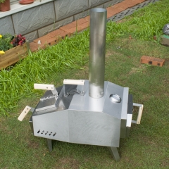 Four à pizza extérieur en acier inoxydable au feu de bois Four à pizza extérieur avec cheminée pour usage commercial