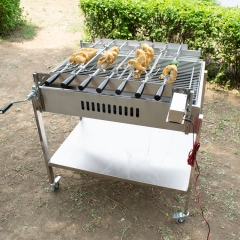 Brazilian BBQ Skewer Grill Rotator BBQ Grill Skewer Chain Set Cyprus BBQ Rotisserie Grills