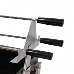 Adjustable Height Charcoal Spit with Stainless Steel Three Rods Souvla Cypriot Greek Rotisserie BBQ Grill