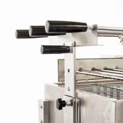 Machine à griller le poulet au charbon de bois avec moteur électrique automatique chypriote Foukou