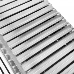Grill multifonctionnel en acier inoxydable au charbon argentin