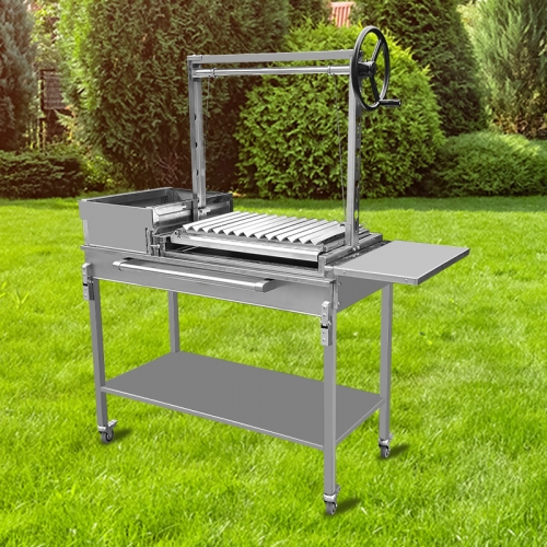 Grill multifonctionnel en acier inoxydable au charbon argentin