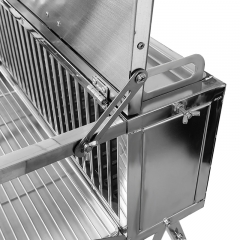 Barbecue vertical à double broche en acier inoxydable