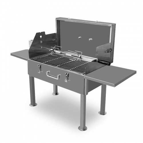 Rôtissoire chypriote en acier inoxydable Souvlaki Grill à rotation automatique pour barbecue