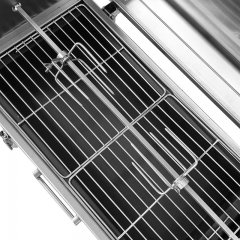 Rôtissoire chypriote en acier inoxydable Souvlaki Grill à rotation automatique pour barbecue
